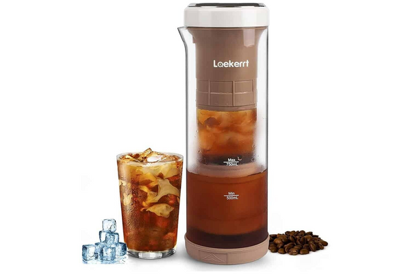 Laekerrt Wireless Electric Instant Cold Brew Coffee Maker 15 mins Tea Diffuser