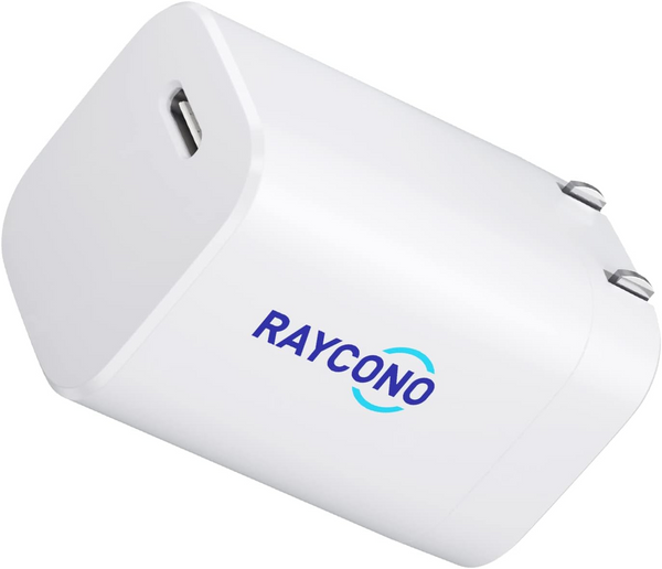 USB C Charger, Raycono 30w USB-C Power Adapter, Wall Fast Charging Block Compatible with MacBook/iPhone 13/13 pro/12 Mini Pro Max/iPad Pro/Galaxy S21+/Note 10+, Pixel 6 and More (Cable Not Included)