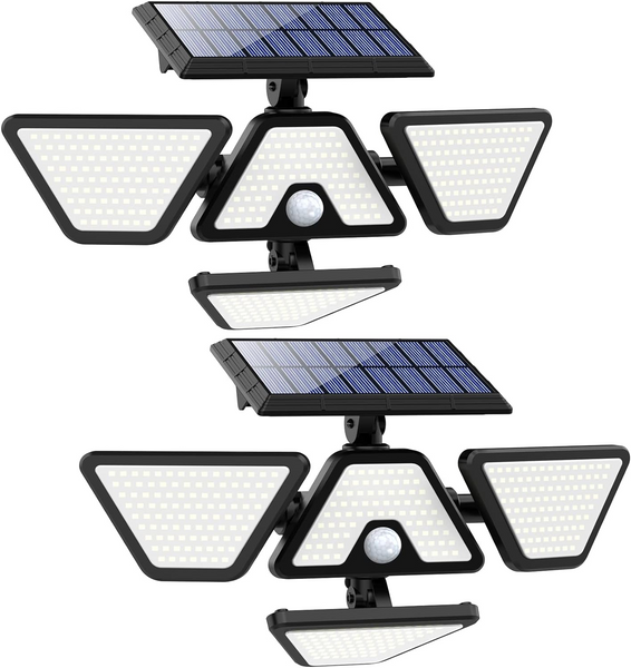 Solar Lights for Outside, Wireless Motion Sensor Outdoor Lights Solar Motion Sensor Light Outdoor Solar Lights Outdoor Waterproof for Yard Garage Fence（2 Packs）