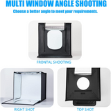 ZKEEZM Light Box Photography 16"x16" with 80LED Lights and 6 Color Backdrops Photo Box with Lights, Foldable Light Box with Adjustable Brightness, 6000-6500K Dimmable Portable Picture Box Shooting