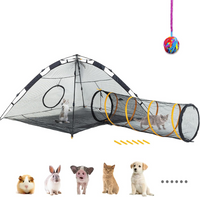Cat Tent for Indoor and Outdoor Cat Enclosures(Outdoor, Tunnel, and Playhouse) Cat Playpen X-Large Portable Cat Tunnel Play Tents for Cats Rabbits and Small Animals