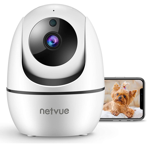 NETVUE Indoor Camera - Baby Monitor with Camera and Audio, 2-Way Real-time1080p Night Vision, Advanced AI Motion Detection, Home Security Camera for Baby Nanny Elderly and Pet Monitor, Work with Alexa