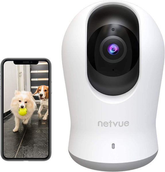NETVUE Upgraded 2K Indoor Camera, Baby Monitor with Camera and Audio, Advanced AI Detection, FHD Night Vision Pet Camera, Home Camera with H.265 High-Efficiency Video Coding for Pet/Baby/Nanny