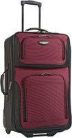 Travel Select Amsterdam Expandable Rolling Upright Luggage, Burgundy, Checked-Medium 25-Inch(694396692637)