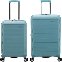 Traveler's Choice Pagosa Indestructible Hardshell Expandable Spinner Luggage, Baby Blue, 2-Piece Set (22/26)(694396915743)