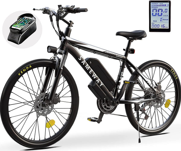 sameway Electric Bike for Adults with 750W E-Bikes Motor, 26'' Wheels, 21MPH Speed - Electric Mountain Bike - Foldable