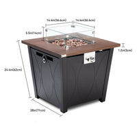 Essential Lounger 28 inch Propane Fire Pit Table