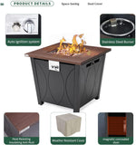 Essential Lounger 28 inch Propane Fire Pit Table