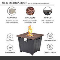 Essential Lounger 28 inch Propane Fire Pit Table