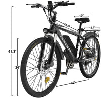 sameway Electric Bike for Adults with 750W E-Bikes Motor, 26'' Wheels, 21MPH Speed - Electric Mountain Bike - Foldable