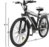 sameway Electric Bike for Adults with 750W E-Bikes Motor, 26'' Wheels, 21MPH Speed - Electric Mountain Bike - Foldable