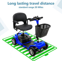 Cebihy 4 Wheel Mobility Scooter, Electric Power Mobile Scooters for Seniors Adult with Lights Collapsible and Compact Duty Travel Scooter w/Basket and Extended Battery