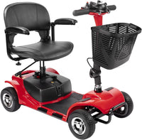 Cebihy 4 Wheel Mobility Scooter, Electric Power Mobile Scooters for Seniors Adult with Lights Collapsible and Compact Duty Travel Scooter w/Basket and Extended Battery