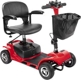 Cebihy 4 Wheel Mobility Scooter, Electric Power Mobile Scooters for Seniors Adult with Lights Collapsible and Compact Duty Travel Scooter w/Basket and Extended Battery
