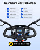 Compact 4 Wheel Mobility Scooter with Display, Foldable Electric Scooter for Seniors and Adults, Heavy Duty Travel Model with Lights, Basket, and Long-Lasting Extended