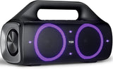 YIER 80w (Peak) Portable Wireless Speaker with Lights, Stereo Loud Sound, IP67 Waterproof, Deep Bass Outdoor Speakers Bluetooth 5.0