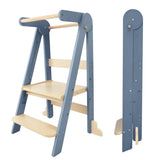 Nordi Foldable Toddler Kitchen Tower, Kitchen Stool Helper, Standing Tower with 3 Adjustable Heights, Suitable Age for 1.5-6 Years, Montessori Kitchen Stools