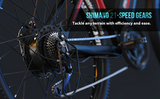Macfox/Metakoo 27.5" 500W 42V Removable Battery ,20Mph with 21 Speed Gears Black