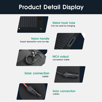 200W Foldable Solar Panel Kit Portable Emergency Power multiple charging modes