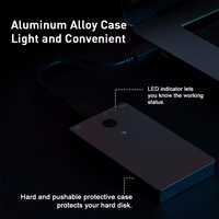 Dual Bay M.2 Enclosure, Cloner USB C to NVME SSD Enclosure External Hard Drive Duplicator for M Key (B+M Key) (Tool-Free)