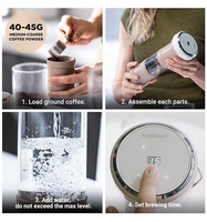 Laekerrt Wireless Electric Instant Cold Brew Coffee Maker 15 mins Tea Diffuser