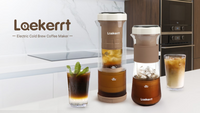 Laekerrt Wireless Electric Instant Cold Brew Coffee Maker 15 mins Tea Diffuser