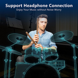PocketDrum 2 Plus Electric Air Drum Set Sticks, with Drumsticks, Pedals, Bluetooth and 8 Sounds, USB MIDI Function, Electronic Drums for Adults, Kids, Gift