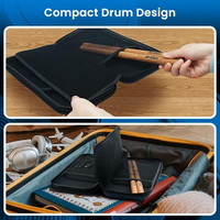 PocketDrum 2 Plus Electric Air Drum Set Sticks, with Drumsticks, Pedals, Bluetooth and 8 Sounds, USB MIDI Function, Electronic Drums for Adults, Kids, Gift