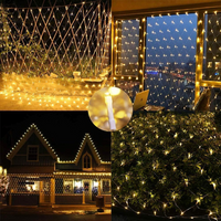 LED Net lights, 200 LED Fairy String Decorative Mesh Warm White