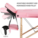 Commercial Portable Folding Massage Table With Carrying Case, 84'', PINK