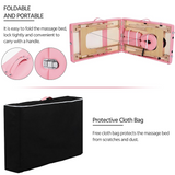 Commercial Portable Folding Massage Table With Carrying Case, 84'', PINK