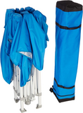  Outdoor One-push Pop Up Canopy, 10 ft x 10 ft with Wheeled Carry Bag, 4-Pack Weight Bags, Blue
