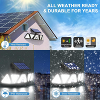 Solar Lights Outdoor Waterproof, 329 LED Motion Sensor Outdoor Lights 5 Heads Outdoor Motion Sensor Light, Solar Lights for Outside, Patio, Garage, Garden, Front Door (2 Packs)