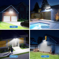Solar Lights Outdoor Waterproof, 329 LED Motion Sensor Outdoor Lights 5 Heads Outdoor Motion Sensor Light, Solar Lights for Outside, Patio, Garage, Garden, Front Door (2 Packs)