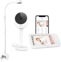 NETVUE Baby Camera Monitor Video - Peekababy 4 in 1 Bracket Meets the Needs of Parents in All Scenarios, Baby Monitor with Camera and Audio, 5" Display, 2-Way Talk, Free Smart Phone App, Cry Detection