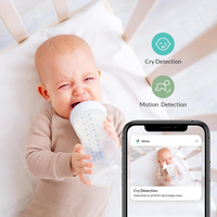 NETVUE Baby Camera Monitor Video - Peekababy 4 in 1 Bracket Meets the Needs of Parents in All Scenarios, Baby Monitor with Camera and Audio, 5" Display, 2-Way Talk, Free Smart Phone App, Cry Detection