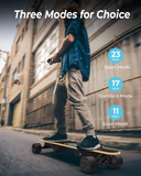 Electric Skateboards, 23 Miles Long-Range Battery, 23 Mph with Powered 1100W Dual Motors, 3 Speed Mode Fast Electric Longboard 90mm PU Wheels Electric Skateboard with Remote, 1Black-Maple