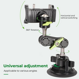 Universal Ball Head Arm for Phone, 360° Rotating Rotating Car Phone Holder Mount, Suction Cup Phone Holder with Ballhead Universal Ball Head Basic Sucker Arm for Phone (with Remote Control)