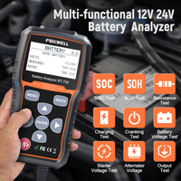 FOXWELL BT705 Car Battery Tester 12V 24V, Automotive 100-2000CCA Battery Load Tester Battery Analyzer Digital Charging System Alternator Tester Cold Cranking for Heavy Duty Truck Boat Marine SUV ATV