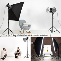 NEEWER S101-300W Strobe Flash Light with 9 Levels 150W Modeling Lamp, 300Ws GN58 5600K with Standard Bowens Mount Reflector, S1/S2 Mode Silent Fan for Photography Studio, Portrait Product Shooting