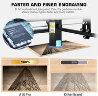 ATOMSTACK A10  50W Laser Engraver, 10W Optical Power Compressed Spot Laser Engraving Machine and Laser Cutter for Wood Metal with Terminal Panel for Offline Engraving, 410x400mm Engraving Area