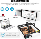 ATOMSTACK A10  50W Laser Engraver, 10W Optical Power Compressed Spot Laser Engraving Machine and Laser Cutter for Wood Metal with Terminal Panel for Offline Engraving, 410x400mm Engraving Area