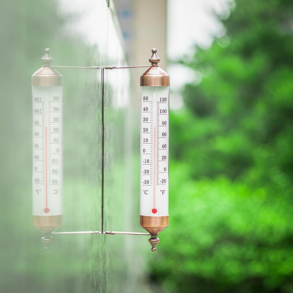 Outdoor Thermometer, Steel Outside Window Thermometer Adjustable Angle, 10 Inch, Easy to Read