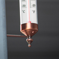 Outdoor Thermometer, Steel Outside Window Thermometer Adjustable Angle, 10 Inch, Easy to Read