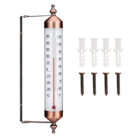 Outdoor Thermometer, Steel Outside Window Thermometer Adjustable Angle, 10 Inch, Easy to Read