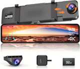 JOMISE 11" Detached Rear View Mirror Camera, 4K Mirror Dash Cam Front and 2.5K Rear Dual Camera for Car, Mirror Backup Camera with Parking Monitoring/Night Vision/GPS/G-Sensor/Free 32GB Card