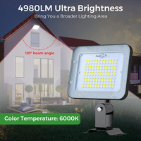 2-Pack 30W LED Flood Lights 110V Outdoor IP65 Waterproof 3 Adjustable Angle 4980LM Wall Mounted Work Lamp 6000K Daylight Security Floodlight Fixture for Yard Garden Rooftop Playground