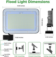 2 Pack 60W LED Flood Light 10980LM Super Bright Outdoor Floodlight Fixture IP65 Waterproof Exterior Security Lighting 6000K Daylight 3 Adjustable angle AC100-277V Work Lights for Yard Garden Backyard