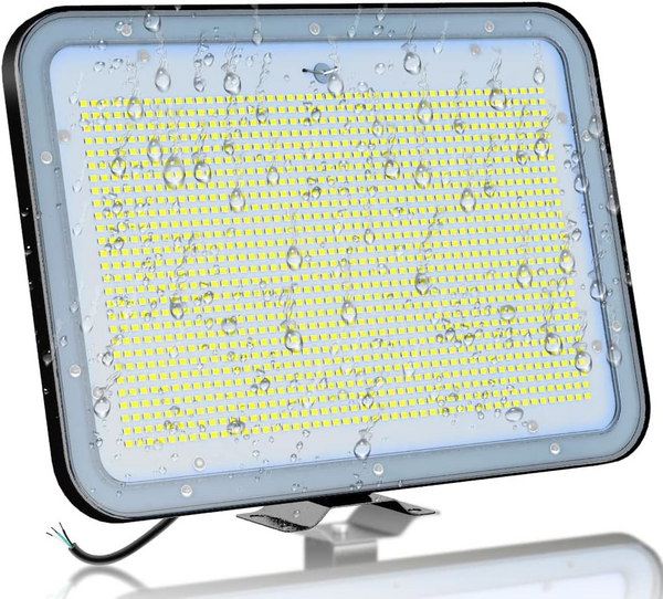 300W LED Flood Light 36880LM Super Bright 1344leds Commercial Exterior Security Lighting 2400W Equivalent,5000K Daylight,3Adjustable Angle,IP65Waterproof,110V Outdoor Floodlight Garden Backyard Garage