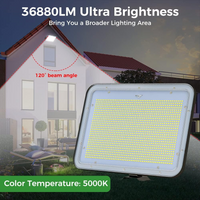 300W LED Flood Light 36880LM Super Bright 1344leds Commercial Exterior Security Lighting 2400W Equivalent,5000K Daylight,3Adjustable Angle,IP65Waterproof,110V Outdoor Floodlight Garden Backyard Garage